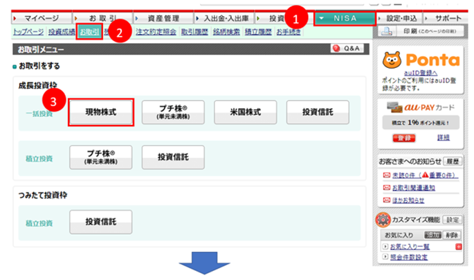新NISAでの国内現物株式の購入方法を教えてください